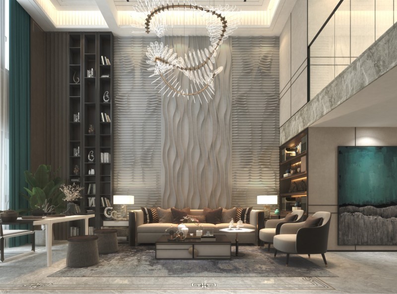 leda grey panel luxury living parametric design