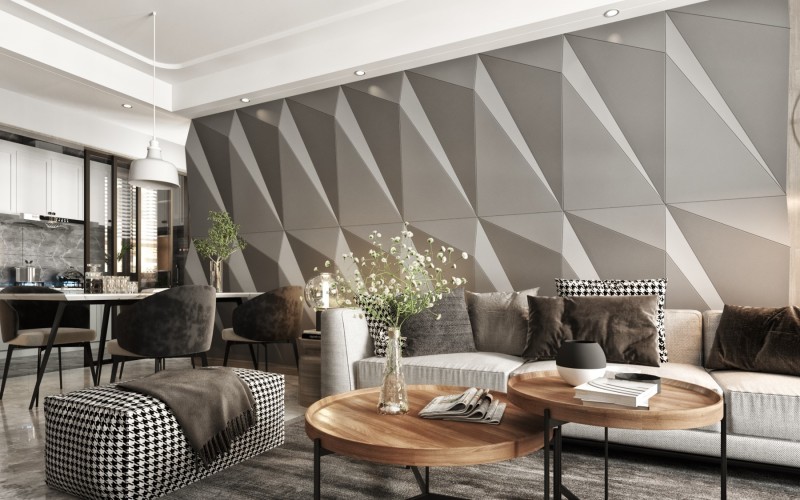 tora grey acoustic panel living room