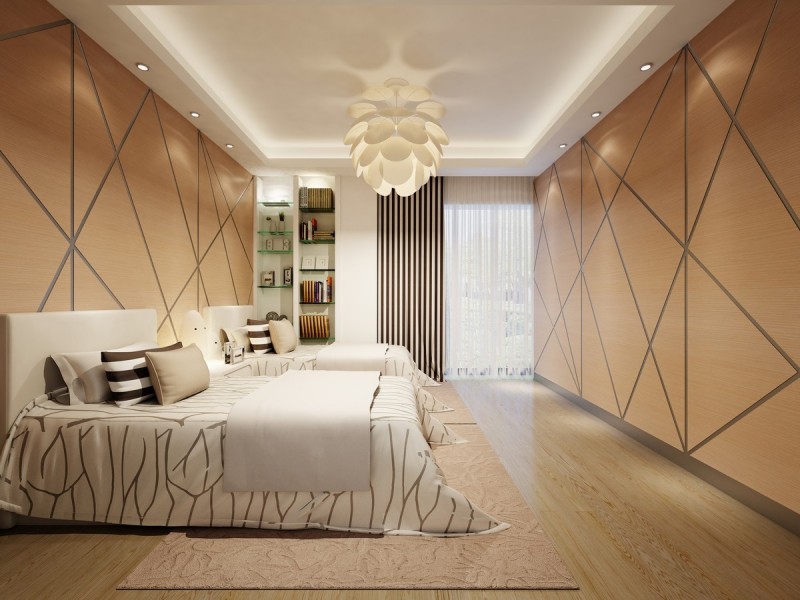 vero oak wall panel bedroom design